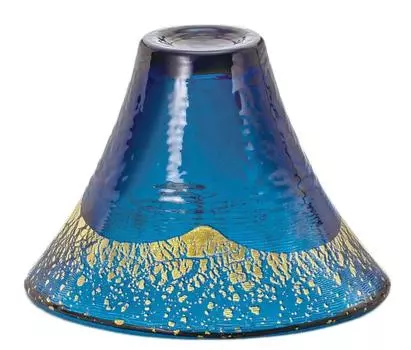 Toyo Sasaki Glass Lucky Cup Fuji Gold Navy 65ml Made in Japan Sake Cup Sake Glass Cup Gift Present Present Mt. 42085G-SHB