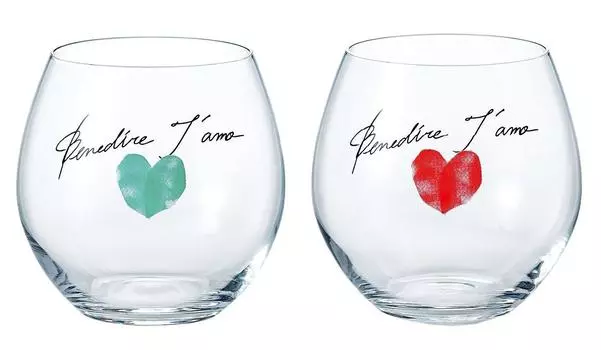 Toyo Sasaki Glass Pair Free Glass Benedile Green Red 390 мл 2 шт. & G094-T252