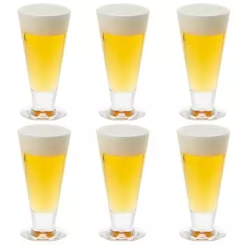 Toyo Sasaki Glass Pilsner 30805 Beer Glass, 6.8 fl oz (200 ml), 6 Pieces, Fully Enjoy the Rich Scent of Beer, Beer Glass, Pint Glass, Stylish, Cup,