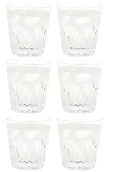 Toyo Sasaki Glass Rock Glass Knack Feather HS 10 Old 315ml Набор из 6 шт. Сделано в Японии, можно мыть в посудомоечной машине, небьющийся стакан Shochu, стеклянный стакан для виски