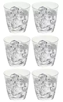 Toyo Sasaki Glass Rocks Glass Takasegawa On the Rocks 300ml Set of 6 Made in Japan Good Design Award Shochu Glass Whiskey Glass Glass Cup Thin
