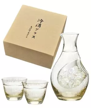 Коллекция стеклянных бокалов для сакэ Toyo Sasaki Glass Takasegawa Amber Cold Sake Set G604-M72