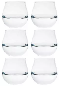Toyo Sasaki Glass Sake Glass Fluffy 230ml Set of 6 Made in Japan Dishwasher Safe Sake Cup Ochoko Sake Glass Commercial Glass B-00317