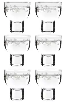 Toyo Sasaki Glass Sake Sake Cold Sake Cold Sake Sakura 6 Made in Dishwasher Ochoco Sake Glass, Cup, Container, Cup, Pattern, 125ml, Pieces, Japan,