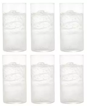 Toyo Sasaki Glass Tumbler, Silk Line, Dishwasher Safe, Made in Japan, 10.1 fl oz (305 ml), Set of 6 B-21210CS