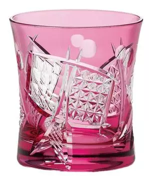 Toyo Sasaki Glass Yachiyo Kiriko Tumbler Gavel Handle 280ml Made in Japan Wooden Box Rocks Glass Shochu Glass Whiskey Glass Glass Cup Gift Present