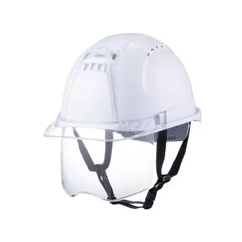 TOYO Шлем со щитком Ventiplus Styrofoam Белый/Прозрачный/Прозрачный No.391F-CC