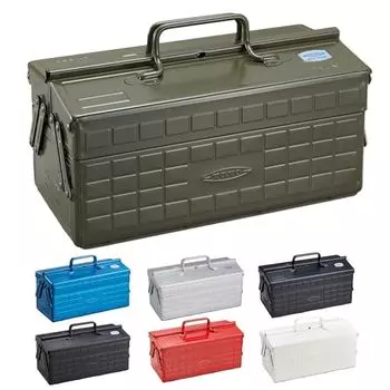 TOYO ST-350MG Steel 2-Tier Tool Box (Military Green)