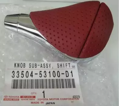 TOYOTA 33504-53100-D1 LEXUS IS-F Shift Knob Red Leather Chrome OEM Genuine Parts