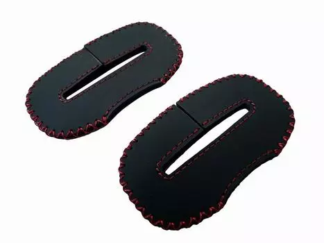 Toyota 70 Series Camry CAMRY Эксклюзивный чехол ремня безопасности из натуральной кожи Задний кожаный чехол Защита от царапин и посторонних шумов Детали для украшения из натуральной кожи (красный