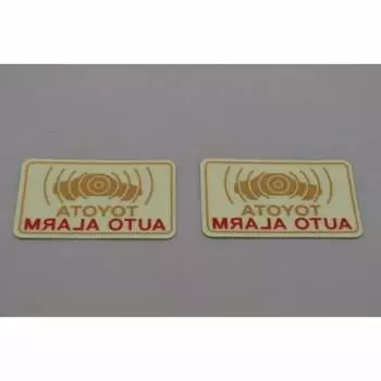 Toyota Alphard Vellfire (30 серия) защитная этикетка слева и справа