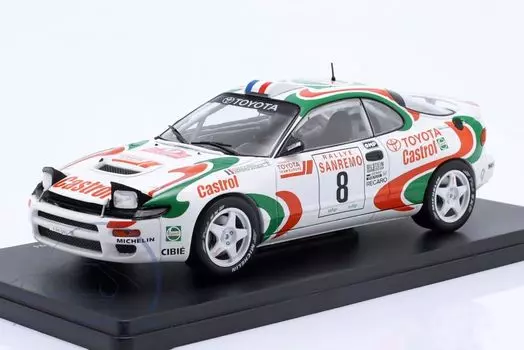 Toyota Celica Mini Car Celica 4WD Turbo Rally San Remo 1994 Winner OCCELLI Blister Pack Product 1/24 (ST185) AURIOL, #08 [Item]