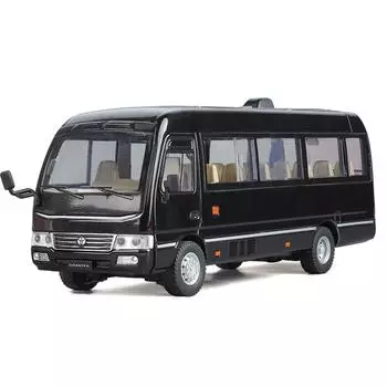 Toyota Coaster Автобус Модель Машины 1/24 Масштаб Игрушечные Машины Литые Машины Подарки Для Мальчиков И Детей 1/24-Size:20.5*5*8cm чёрный