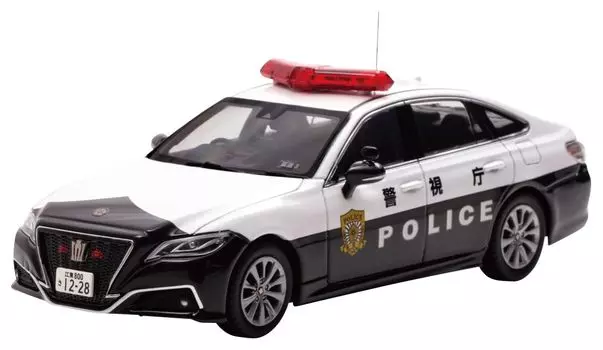 Toyota Crown 2022 Metropolitan Police Department Expressway Traffic Police Force Vehicle Completed Product RAI S 1/43 (АРС220) (Скорость 3)