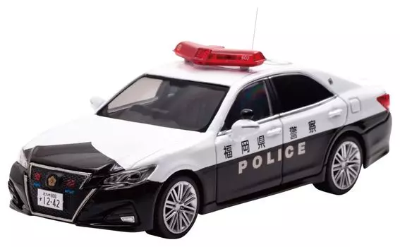 Toyota Crown Athlete 2020 года, полицейское управление префектуры Фукуока, мобильная полицейская машина полицейского управления Китакюсю, готовый продукт RAI S 1/43 (GRS214)
