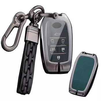 Toyota Dedicated Smart Key Case, Key Cover, Key Holder, Alloy + Leather for Alphard,