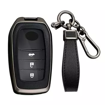 Toyota Exclusive Key Case Key Holder Key Cover Кожаный алюминиевый сплав Оригинальный TOYOTA Corolla Camry New RAV4 Sienta NSP172G NSP170G Yaris Cross 2020