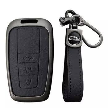Toyota Exclusive Key Key подлинный ключ совместим с новым новым Prius новым Crown Land Cruiser Camry слегка цинковый царапина B черный [KUNIO] 3-кнопочный чехол,