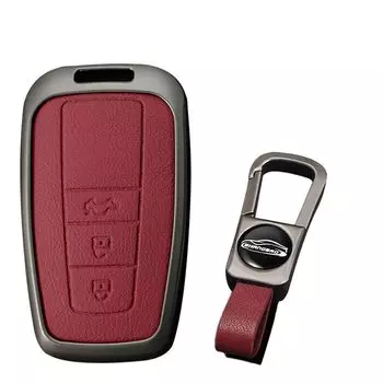 Toyota Exclusive Key Key подлинный ключ совместимый с новым новым Prius новым Crown Land Cruiser Camry слегка цинковый царапина красный [KUNIO] 3-кнопочный чехол,