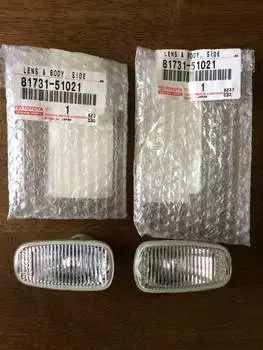 TOYOTA Genuine Parts Side Turn Signal Lamp Lens LH RH Set 81731-51021