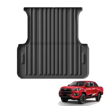 Toyota Hilux GUN125 Ранние и Поздние Модели Багажный Коврик 3D Багажный Коврик Грузовик Коврик HILUX GUN125 Грузовик Коврик Напольный Коврик 3D Автомобильный Коврик Водонепроницаемый Коврик Материал TPE чёрный