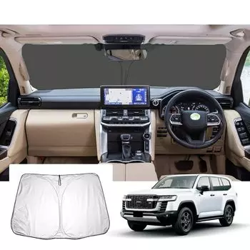 Toyota Land Cruiser 300 Series Новая модель Эксклюзивный Land Cruiser 300 Автомобильный солнцезащитный козырек для лобового стекла Land Cruiser Land Cruiser 300 Series Sunshade UV чёрный
