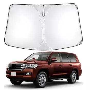 Toyota Land Cruiser 300 Series Special Sun Shade Car Front Car TOYOTA Land Cruiser 300 Windglass Protection UV Sunshade Sleeping in Car Shadow серебряный