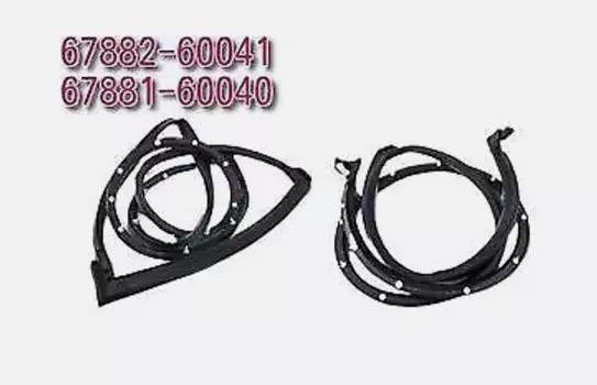 Toyota LandCruiser HZJ 75 78 Barn Doors Weatherstrip Seal Rubber Set OEM GENUINE