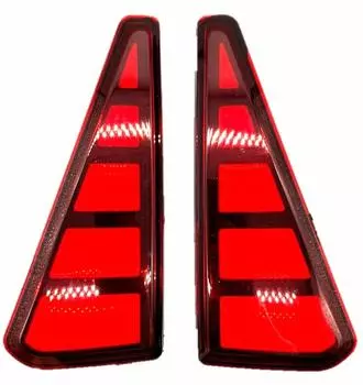 Toyota NOAH VOXY 80 Series LED Tail Left and Right Brake Linked Rear Small Daytime Running Lights, комплект, отражатель, лампа, (Волокно красное)