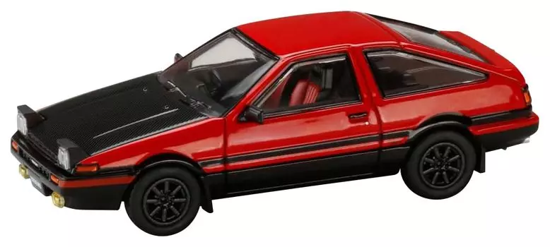 Toyota Sprinter Trueno GT APEX JDM Style Carbon Bonnet 1/64 (AE86) Red/Black