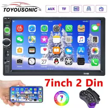TOYOUSONIC 2 Din Car Radio 7 2din Autoradio Multimedia Touch Screen MP5 player BT USB Bluetooth FM Car Stereo Phone MirrorLink
