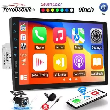 TOYOUSONIC 9-дюймовый автомобильный радиоприемник Carplay Android Auto Multimedia MP5 Видеоплеер Автомобильная стереосистема FM Bluetooth USB 1 din MP5 Головное устройство
