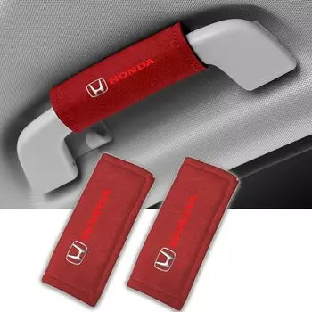 Toyozuho Car Assist Steering Wheel Cover Set, Red Car Assist Grip Cover, Car Grip