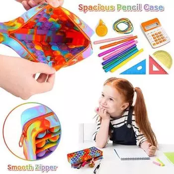 Игрушки для детей Игрушка-непоседа Поп-ит Игрушка с пузырьками Пенал Сенсорная игрушка Пенал-игрушка Игрушка для снятия стресса