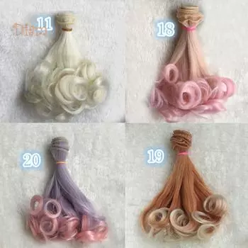 TOYS TOTS милые женщины DIY длинные вьющиеся волосы куклы косплей парик аниме вечерние наращивание шиньон 11 *