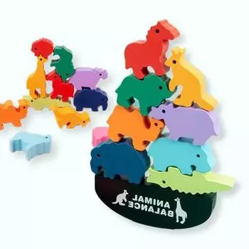 Toyto Animal Balance Jenga Настольная игра Animal Block Stacking Balance Play, популярная корейская игра