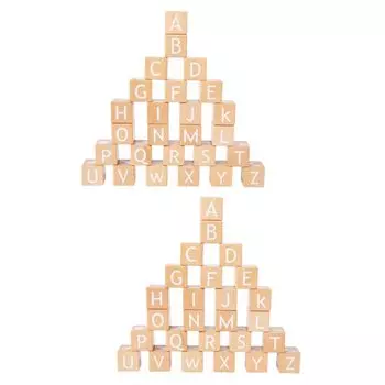 Toyvian 52 шт. Алфавитные блоки, игрушки для детей, развивающие игрушки, детские деревянные сборные блоки, игрушки для обучения буквам, раннее обучение детей хаки