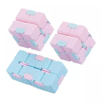 Toyvian Infinity Cube Милый магический куб Бесконечный куб Куб-головоломка Декомпрессионный кубик Fidget Cube Cube Unlimited 3D Puzzle Magic Brain Training 3 шт.