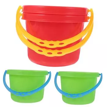 Toyvian Mini Bucket Snow Play Bucket Sandbox Set Mini Poly Bucket with Handle Bucket Snow Water Play Sandbox Play Sea Winter Outdoor Game Tools
