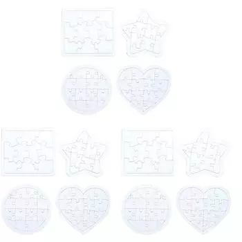 Toyvian White Puzzle Jigsaw Puzzle Белая доска для рисования Обычная головоломка для учеников начальной школы Набор для рисования Граффити Раскраска Ручная работа Сделай сам