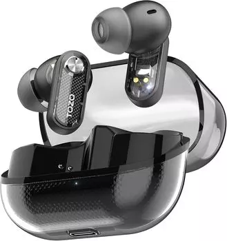 TOZO Crystal Pods Wireless 2025 Новейший Bluetooth Bluetooth Оснащен шумоподавлением ENC Вызов Шум Внешний звук Прозрачный выделенный эквалайзер приложения до 35