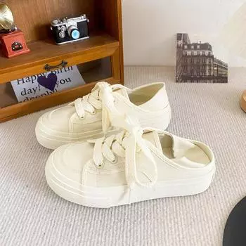 TP203 popular two wear canvas shoes female summer popular lazy one pedal board shoes niche versatile white shoes 35 чёрный
