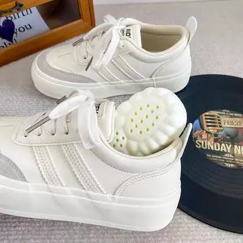 TP391 латексные стельки/кроссовки с большой головкой 2024 новые маленькие белые туфли женские популярные осенние кроссовки повседневная обувь немецкие тренировочные туфли 35 бежевый