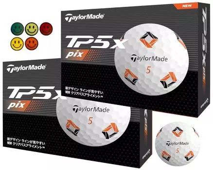TP5 TP5x TP5 pix TP5x pix TP5 Series 2024 2 Dozen with 5 Ball Marks / / / Model, (TP5X_pix_White_2 Dozen)