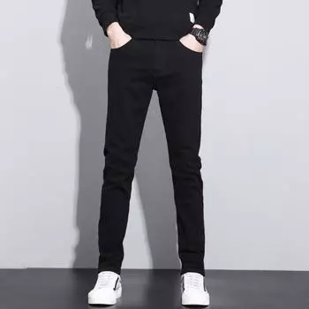 TP705 # модная уличная одежда мужские джинсы высокого качества синего цвета облегающие рваные джинсы мужские джинсовые брюки джинсы в стиле хип-хоп 27 чёрный