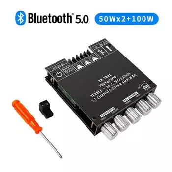 TPA3116D2 Bluetooth 5.0 ZK-TB21 сабвуфер цифровой усилитель плата 2x50 Вт+100 Вт 2.1 канальный усилитель мощности аудио стерео бас для дома