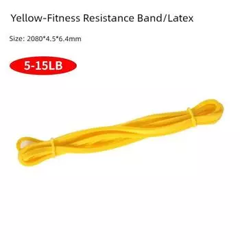 TPE Elastic Band Resistance Band Strength Training for Men and Women Shoulder Pull-up Auxiliary Special Yoga Tension Strap Latex yellow 6.4mm(5-15LB)