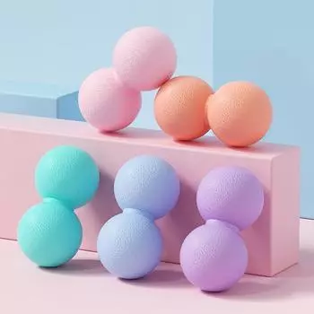 TPE Массаж Йога Тренажерный зал для фитнес-мяча Медицинские упражнения Арахисовая фасция Ролик для спины ног Расслабление мышц Плечо Шея Твердый 6 см 12 см