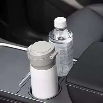 TPE Water Cup Holder Accessories Water Proof Console Cup Holder Insert Double Hole Holder for Tesla Model 3 Model Y 2024 чёрный