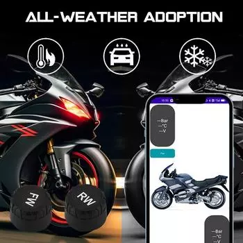 TPMS Bluetooth 5,0 система контроля давления в шинах мотоцикла, сирена, водостойкий датчик давления в шинах мотоцикла, автомобильная электроника